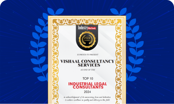 Award of Vishaal Consultancy Services - Industrial Legal Consultants by Industry Outlook