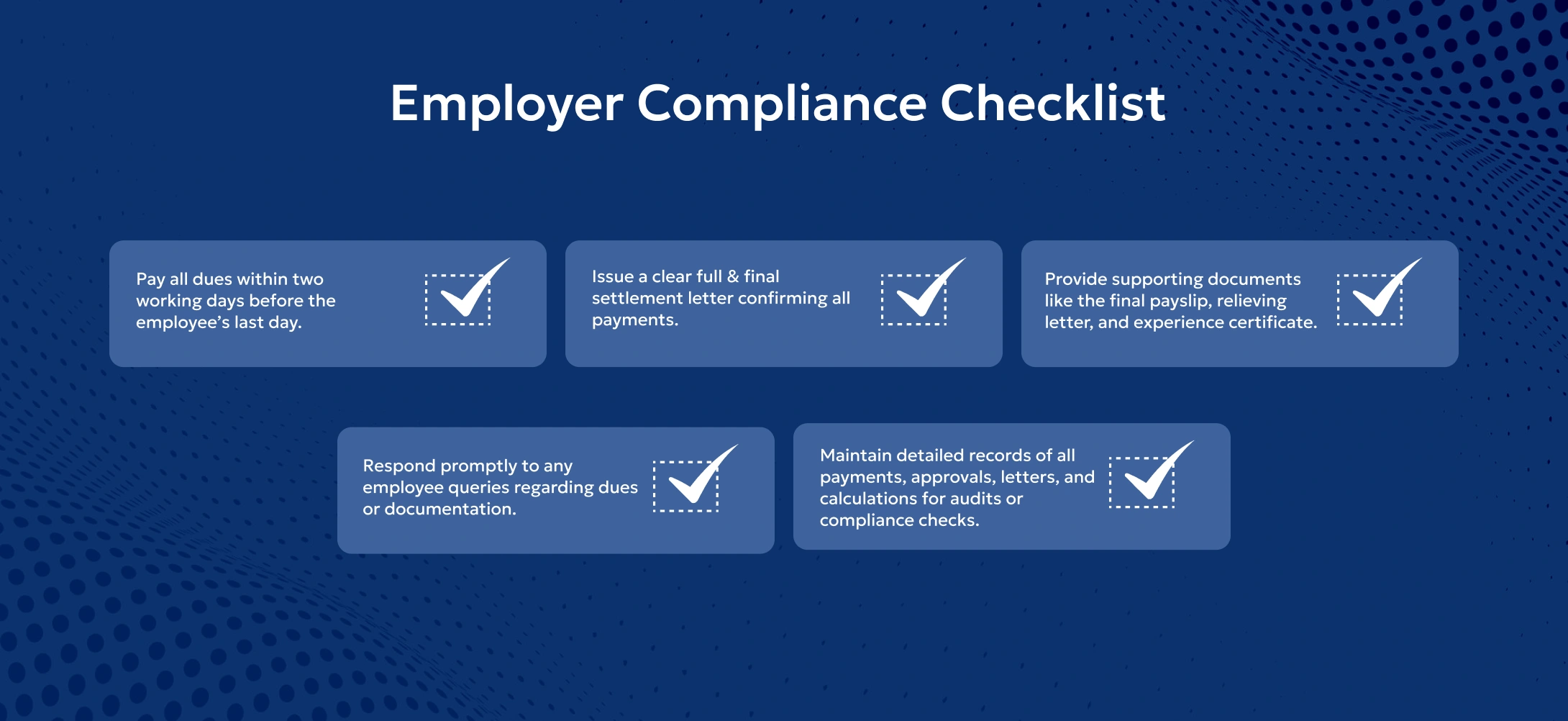 full and final settlement rules