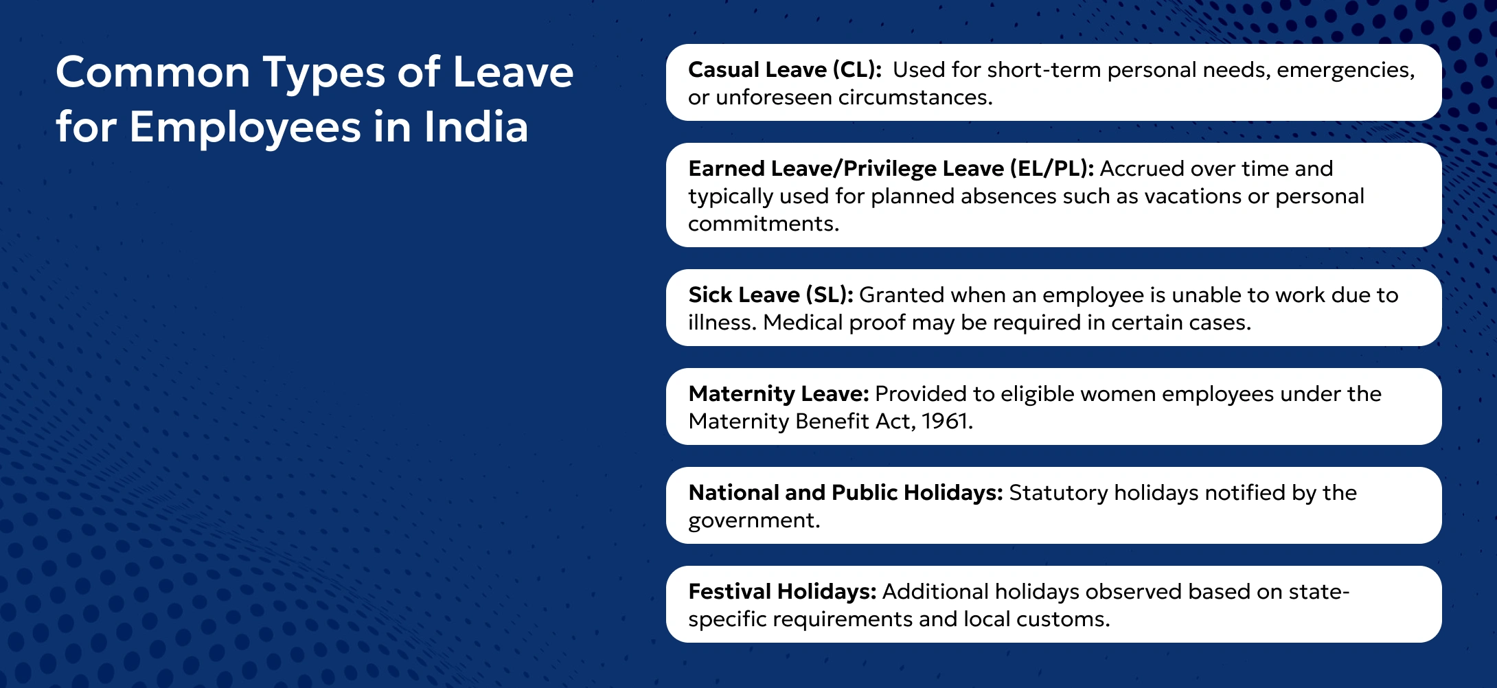 Leave Policy in India